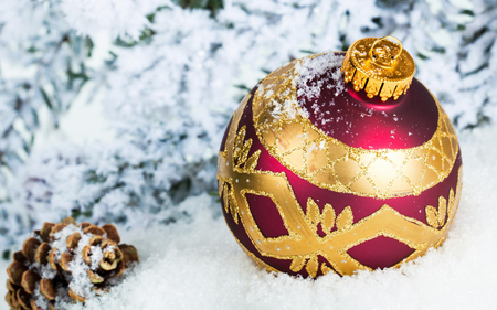 Christmas Ball - beauty, xmas, magic, photography, magic christmas, christmas decoration, white, balls, pretty, winter time, decorations, holiday, winter, ball, lovely, christmas, christmas balls, merry christmas, snow, christmas ball, beautiful, colors, decoration