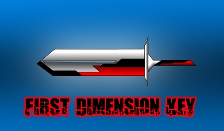 First Dimension Key - key, black, blue, red, first, dimension