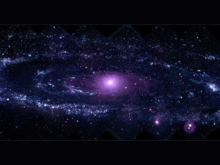 galaxy - purple, stars, arms, central star