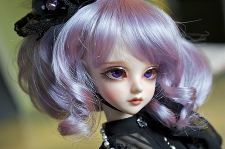 beautifull doll nadia - beauty, purple hair, innocent, purple eyes