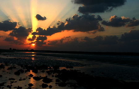 Jumeirah_Sunset - nature, sky, beach, clouds, sunsets