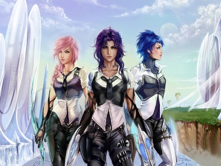 Final-Fantasy - my, battle girls, swords