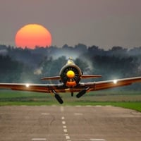 AT-6 Texan on Takeoff