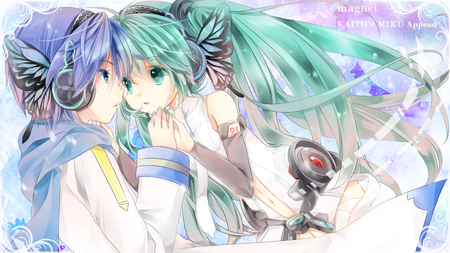 My Anime Wallpaper Collections No.11 - hatsune miku, blue hair, vocaloid, anime, long hair, kaito, miku append, manga