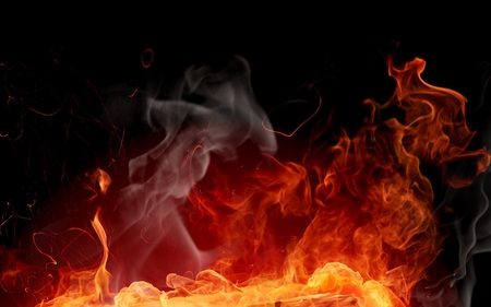 Beautiful art work of fire - widescreen, fire, flame, sparks, smoke, art