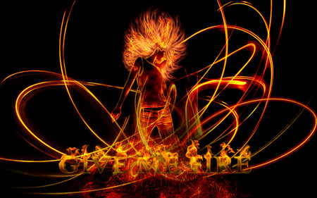 Firey stuff - art, circles, fire, 1080p, widescreen, babe