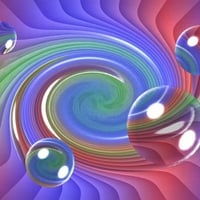 Multi-Colored Swirl with Bubbles