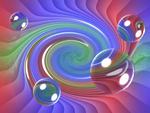 Multi-Colored Swirl with Bubbles