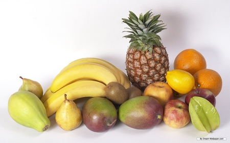 DELICIOUS FRUIT - pineapple, lemon, kiwi, banana, orange, apple, fruit