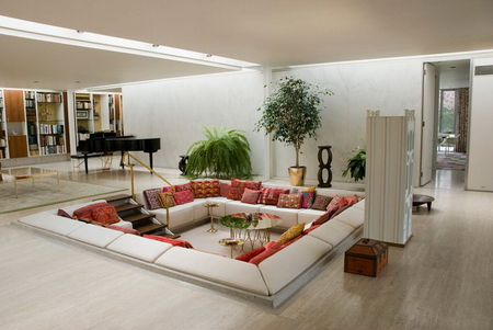 SUNKEN LOUNGE ROOM - room, sunken, sofa, lounge