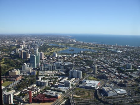 City in Australia, taken from the Sky Tower - city, view, australia, buildings