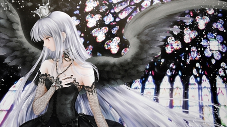 Anime angel - woman, angel, girl, people, wing, fantasy