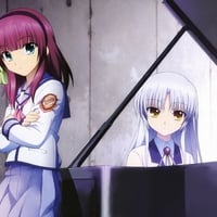 Anime girl with a piano