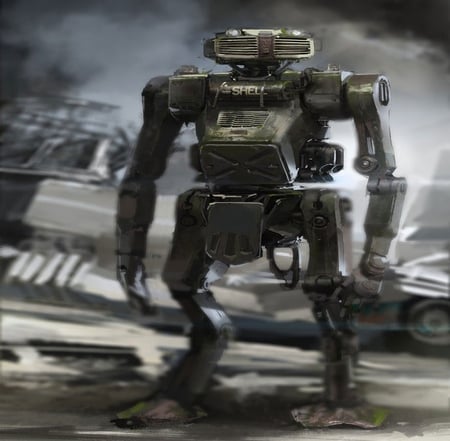 military robot - scifi, fantasy, military, dark, robot