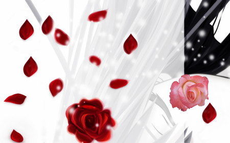 ❀ღ*•*❖❀ red rose petals ❀ღ*•*❖❀ - rose, flower, petals, red