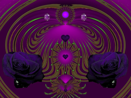 Purple Splendor - eye candy, collage, 3d, fractal, abstract