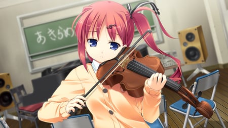 Nonomiya Ai - girl, anime girl, kawai, game cg, nonomiya ai, shunki gentei poco a poco, anime, violin, cute