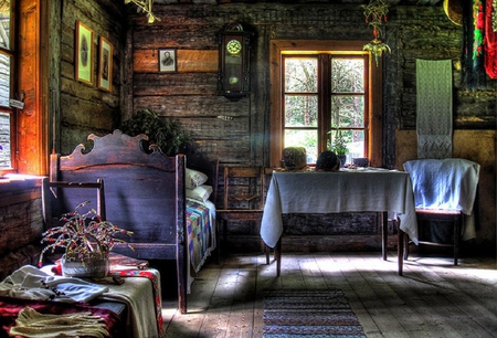 Cottage bedroom.