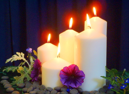 Candles of Advent - flame, advent, candles, four, coming