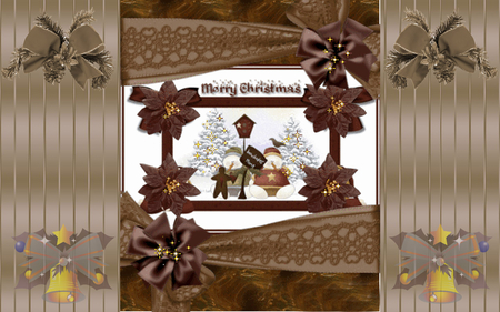 â•°â˜†â•®áƒ¦ â€GOLDEN BROWN XMASâ€áƒ¦ â•°â˜†â•® - wp, brown, golden, xmas