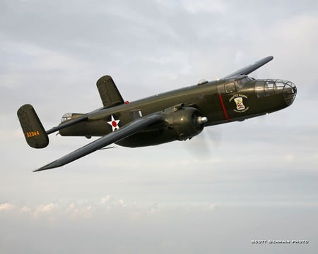 North American B25 Mitchell - north, sky, ww2, american, usaf, bomber, mitchell, war, b25