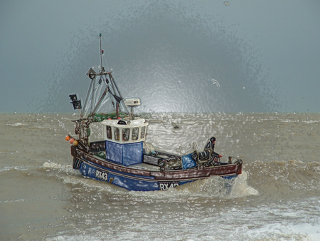 Fishing Boat - dungeness, sea, coast, fishing boat