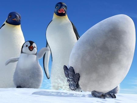 Happy feet - penguin, animal, cute, movie, ice, happy feet, snow