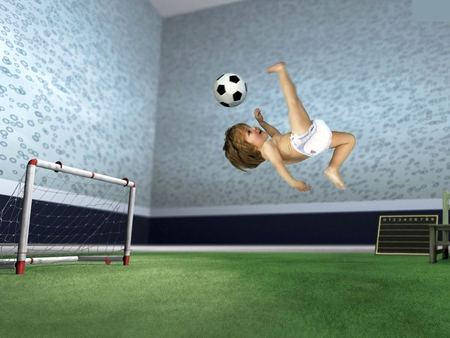 Baby Footballer - picture, footballer, funny, baby