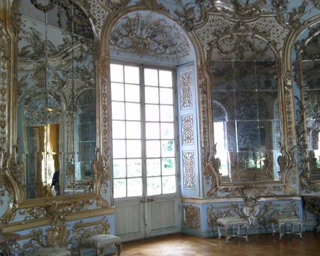 Amalienburg in Munich - 18th century, interior, party room, rococco