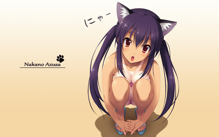 w00t ?!!?! - anime, female, wanderer, slippers, cat, top, girls, purple, cute, sexy