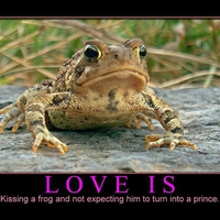 LOVE IS "Kissing a Frog"