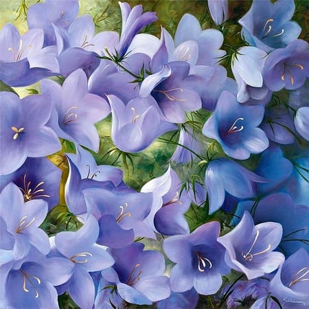 Heinz Scholnhammer - nature, painting, art, heinz scholnhammer, lilac, violet, flower