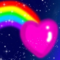 Rainbow and heart