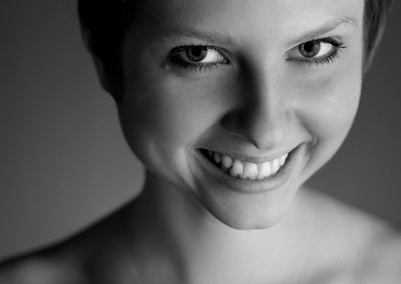 LAUGH - woman, photography, bw, portrait, beauty, face, laugh, natural