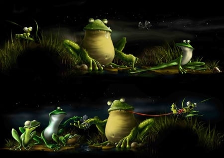 FUNNY HA HA HA - frogs, tease, mean, funny