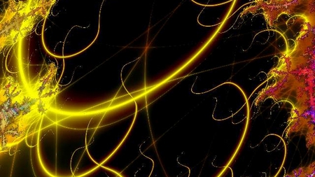 Black-Gold - abstract, graphics, black, cg, gold