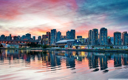 vancouver-sunset - vancouver, city, sunsets, nature