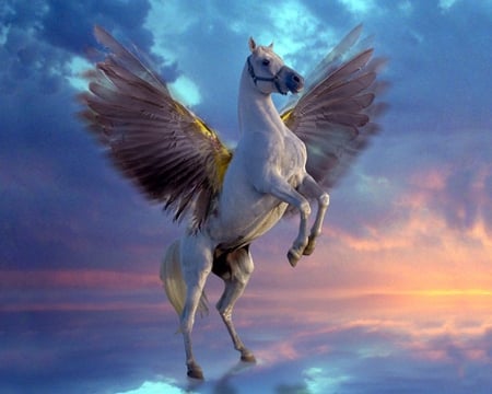 Fantasy horse - wings, horse, wallpaper, fantasy, 3d, art