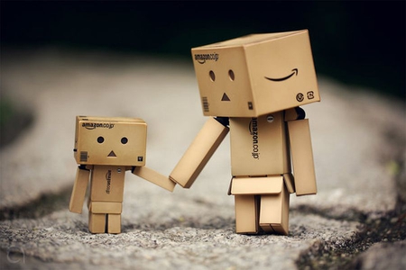 Danbo w Kid - kid, picture, danbo, cool