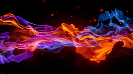 Flame Wave - colorfull, color, flames, wave