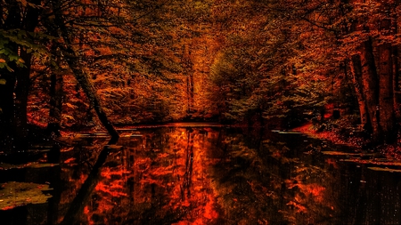 River Rouge - deep, beautiful, red, hdr, rich, dark, dreamy