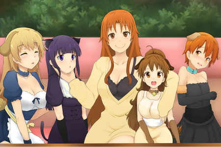 Working - anime, yamada, working, takanashi, inami, animals