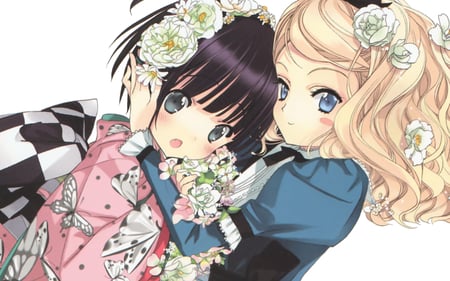 Cute Girls - girls, takeda hinata, yune, kawai, ikoku meiro no croisee, cool, anime, alice blanche, cute