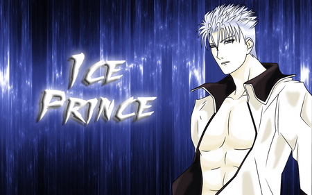 Ice Prince - white, anime, cool, blur