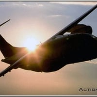 Dornier 328 Jet Silhouette against Sun