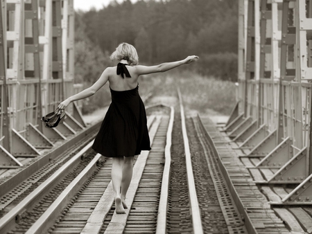 when beauty walks by - black and white, woman, photography, model