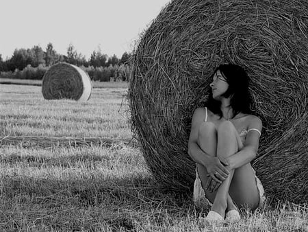 i thought of you - black and white, woman, photography, model