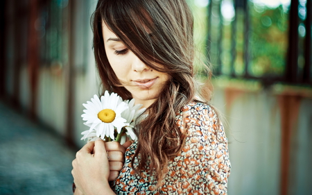 Beautiful like a flower - cute, girl, flower, beautiful