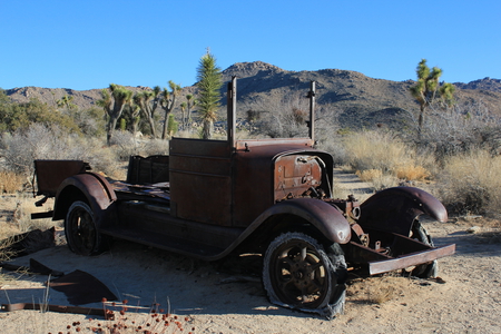 End of the Line - dirt, abandoned, sand, antique, car, truck, desert, classic, ruins