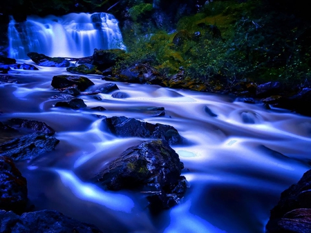 Water Falls - very nice, cool, blue, rocks